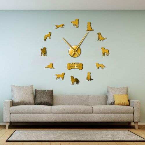 Nova Scotia Duck Tolling Retriever Dog Giant Wall Clock Watch Toller Dog Living Room Wall Art Home Decor Pet Shop Pet Lover Gift