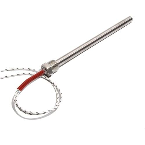 12*350mm Size DN15/21mm Thread Single-ended Heating Tube 1500W/2000W/2500W Cartridge Heater Element for Water Heater with Nut