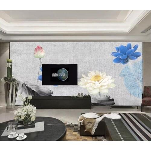 Custom photo wallpapers for walls 3 d murals wallpaper Modern Chinese style landscape water lotus background decorative mural