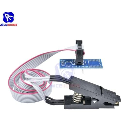 SOIC8 SOP8 SOP Format Flash Chip IC Test Clips Socket Adpter BIOS 24 25 93 Programmer Programable Module Board