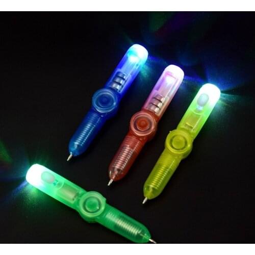 Spread the best selling luminous toys flash gyro pen creative office decompression light ballpoint pen gifts for children