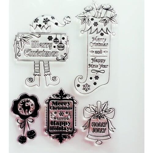 YLCS293 Christmas Gifts Silicone Clear Stamps For Scrapbooking DIY Album Paper Cards Making Decoration Embossing Rubber Stamp