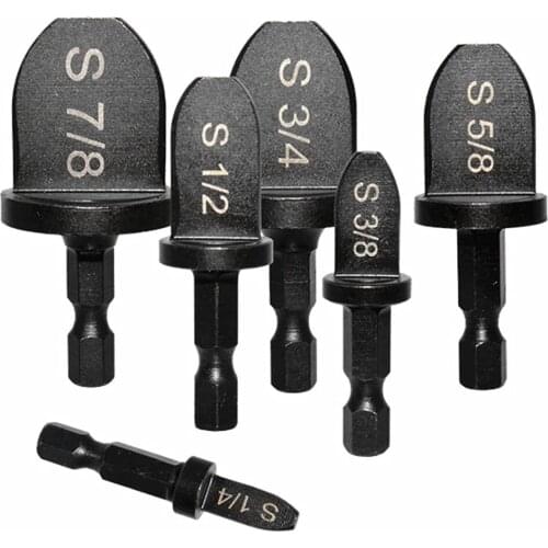 6pcs Copper Pipe Drill Bits Flaring Hex Practical Tube Expander Handle Air Conditioner Conditioning Copper Pipe Swaging Tool