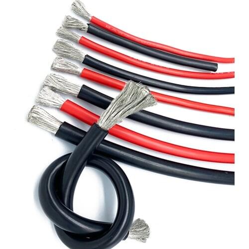 Heat-resistant flexible silicone Cable 12AWG 14 15 16awg 17 18 20 22 24 26 28 30 AWG cold-resistant high temperature 200degree