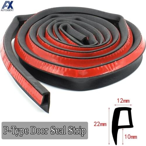 4M Car Door Seal Strip Auto Edge Trim Sticker Rubber P Type Anti-Noise Dustproof Soundproof Sealing Strips Interior Accessories