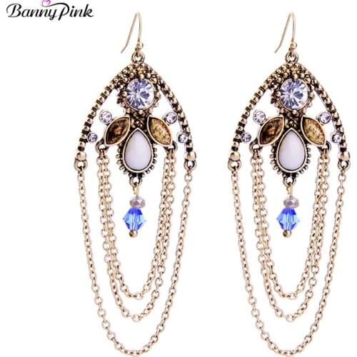 Vintage Geo Statement Pendant Dangle Earrings For Women Chunky Layer Rows Drop Earrings Fashion Jewelry Pendiente Tassel Earring