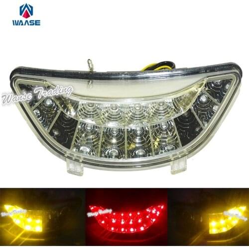 Waase Chrome Led Taillight Taillamp Tail Brake Turn Signals Integrated Light Clear For 2009-2015 YAMAHA VMax V-Max 1700 VMX1700