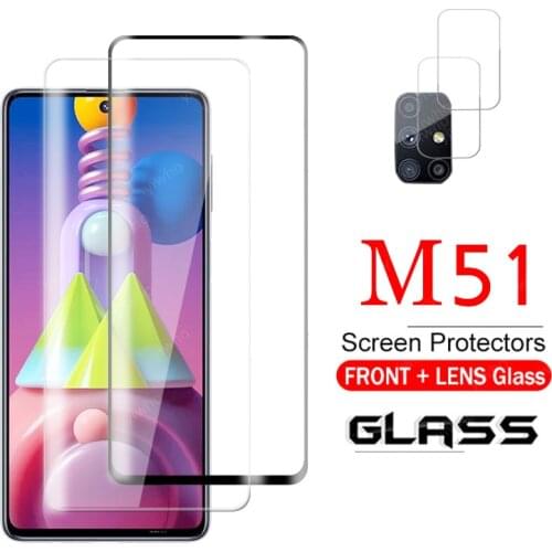 2in1 Tempered Glass For Samsung Galaxy M31S A21S A21 Screen protection camera glass for Samsung M30 M31 S M21 M51 lens Glass
