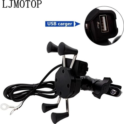Chargeable Motorcycle GPS Phone holder Wired USB Universal Mount For YAMAHA XJR1300 FJR 1300 WR250F SUPERTENERE/XT1200ZE