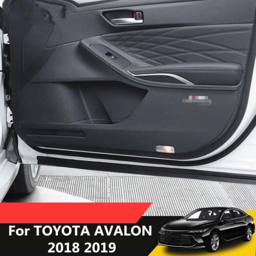 For TOYOTA AVALON 2018 2019 Car Door anti kick mat car Door panel protection pad Anti-kick leather pad Auto Accessories