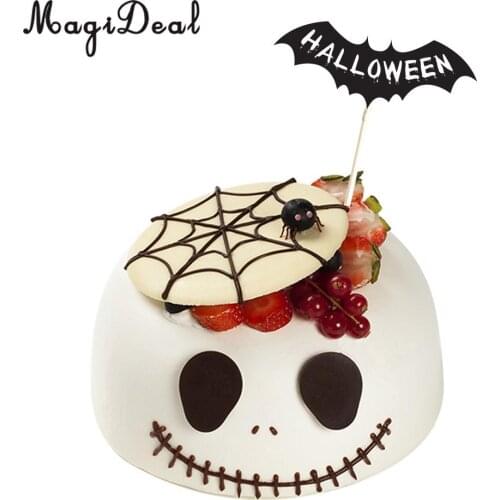 20pcs Halloween Bat Wizard Castle Cupcake Pick Cake Topper Hallowmas Party Decoration