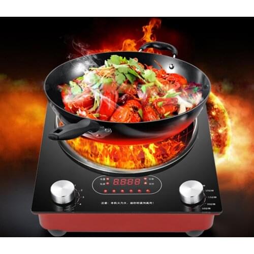 Household Induction Cooker Concave Cooker 3000W Household Large Power Cooktop Cooking Machine Knob Induction Cooker