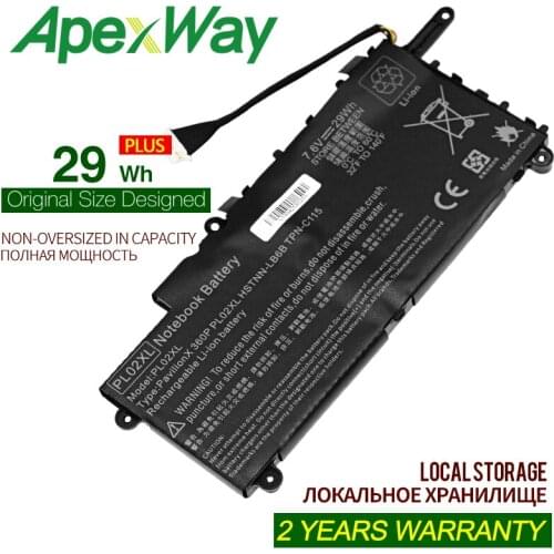 ApexWay 7.6V 29Wh Battery for HP Pavilion 11 11-n010dx 11-n000snx X360 751681-421 HSTNN-LB6B HSTNN-DB6B TPN-C115 PL02XL