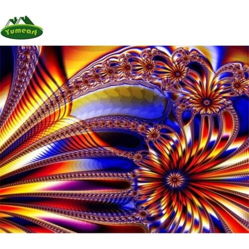 Needlework Diamond Embroidery"fractal Mandala Flower"5d Diy Diamond Painting Full Square Drill Picture of Rhinestones Home Art