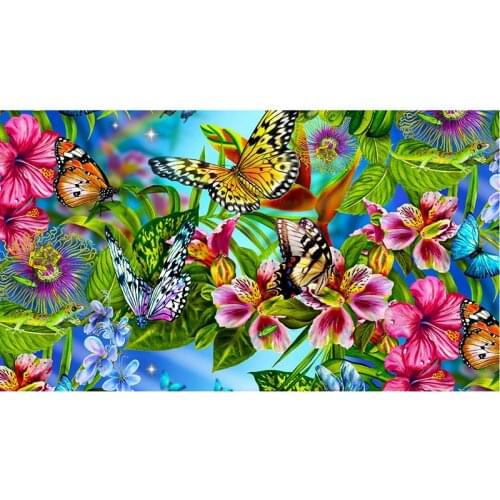 Full Square/Round Drill 5D DIY Diamond Painting Anime Butterfly Love Flower 3D Embroidery Cross Stitch Mosaic Home Decor