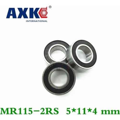 Axk 10pcs High Quality Abec-5 Z2v2 Emq Mr115-2rs 5*11*4 Mm Miniature Ball Bearings Mr115rs L1150
