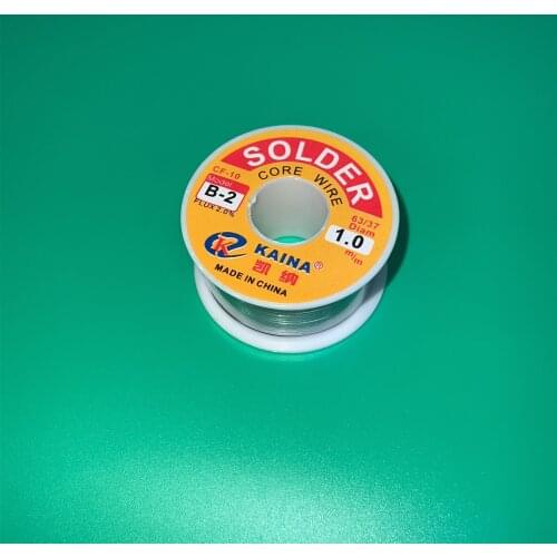 B-2 1.0 New 100g 1mm Rosin Solder Core Wire FLUX 2.0% CF-10 63/37 DIAM Tin Lead Line Rosin Core Soldering Wire Reel 1.0MM