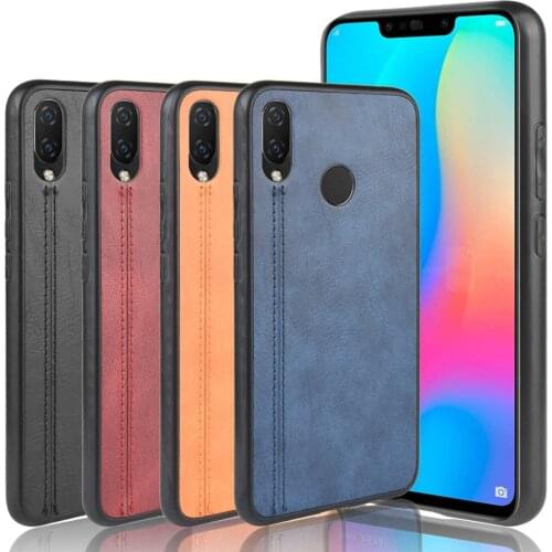 For Huawei nova 3i Case Suture Soft Edge PU Leather Hard Phone Cover For Huawei nova 3 i nova3 nova3i Case