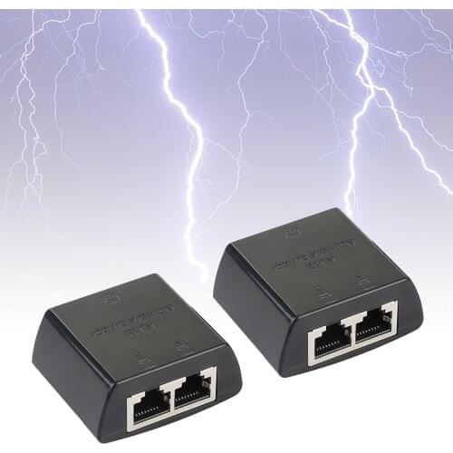 Black RJ45 Splitter Adapter 1 to 2 Dual Female Port CAT5/CAT6 LAN Ethernet Socket Network Connections Splitter Adapter