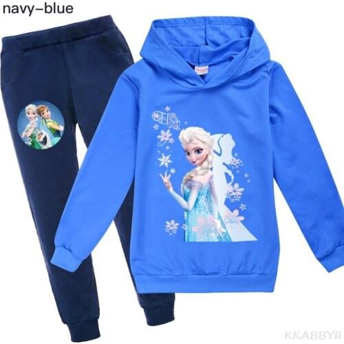 Disney Spring And Autumn Fashion Casual Wear Ice Snow Sweaters + Casual Trousers For Boys And Girls