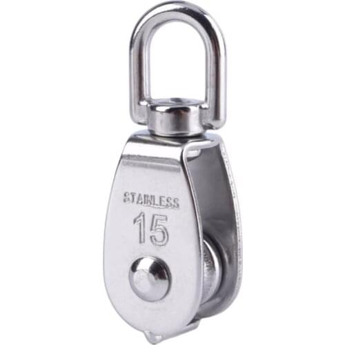 304 Stainless Material Hanging Single Roller/Pulleys/Wheels Capacity 35kg M15