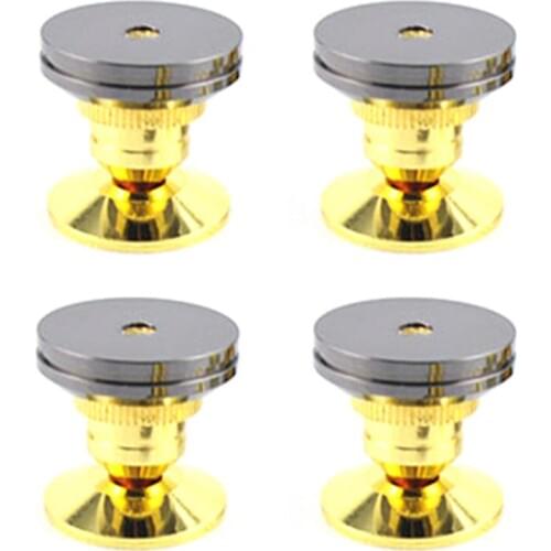 Speakers Stand Feet Foot Pad Pure Copper Gold Loudspeaker Box Spikes Cone Floor Foot Nail with Brass Base Mat Audio Accessories