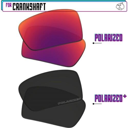 EZReplace Polarized Replacement Lenses for - Oakley Crankshaft Sunglasses - BlackPPlus-MidnightP