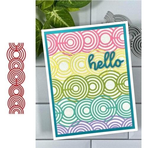 Rippling Rings Border Metal Cutting Dies for DIY Scrapbooking Crafts Dies Cut Stencils Maker Photo Album Template Handmade