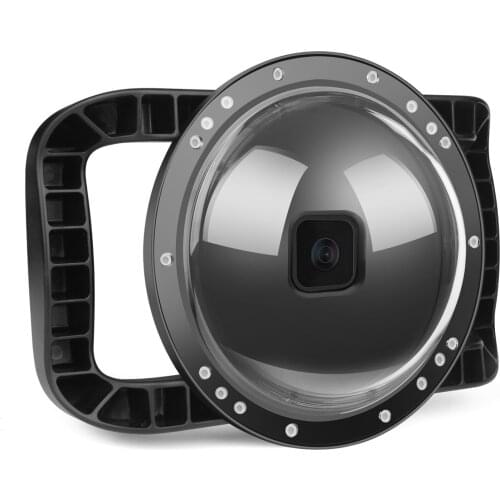 SHOOT XTGP559 Camera Dual Handle Dome Port Waterproof Case Camera Protective Case 45m Waterproof 180 Wide Angle for GoPro Hero 9