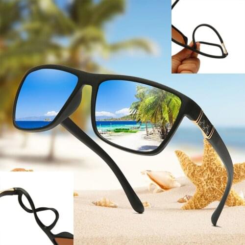 Polaroid Men Fishing Sunglasses Square Tr90 Flexible Driving Rubber Square Sun Glasses Polarized Sunglases for Women UV400