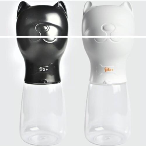 Unimme Portable Pet Water Bottle Feeder Drinking Bowl With Trough Leak Proof Lock For Wide Mouth Dogs Food Grade Material