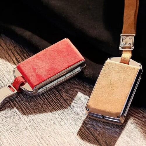 High Quality For Volvo XC90 XC60 S90 V90 Car Galvanzed Alloy&Sued Leather Key Holder Case Cover Fob Smart Key Replacement Cover