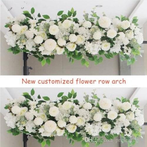 Upscale Artificial Silk Peonies Rose Flower Row Arrangement Supplies for Wedding Arch Backdrop Centerpieces DIY Supplies wreath