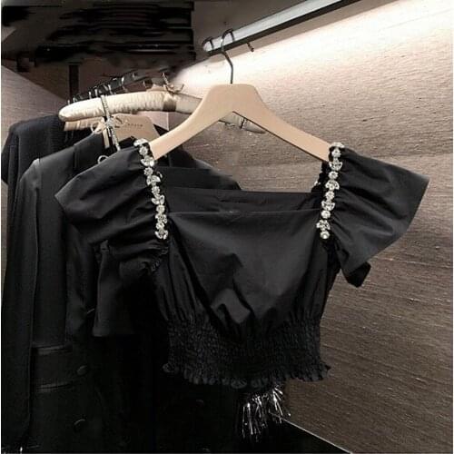 WENYINFLOWER Black Blouses