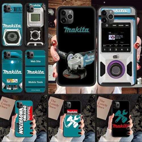 Toolbox Makita Phone Case Cover Hull For iphone 5 5s se 2 6 6s 7 8 12 mini plus X XS XR 11 PRO MAX black fashion funda tpu cover