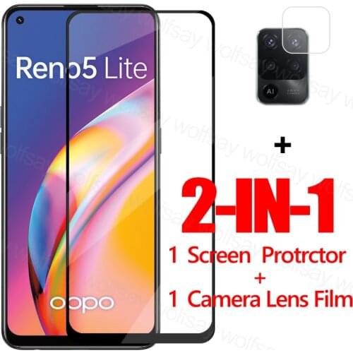 Full Glue Glass For OPPO Reno5 Lite Screen Protector Tempered Glass For OPPO Reno5 Lite Protective Phone Film For Reno5 Lite