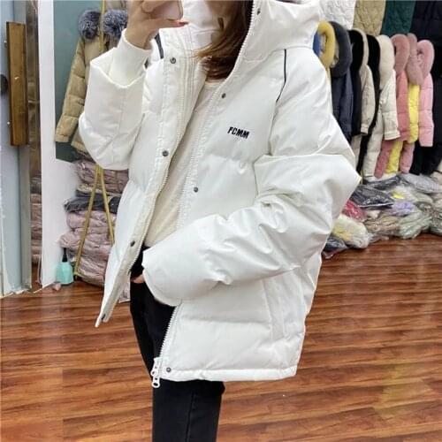 Women Short Down Jacket Winter Thick Warm Cotton Padded Coats Female Korean Loose Puffer Parkas Oversize Outwear Stand-up collar