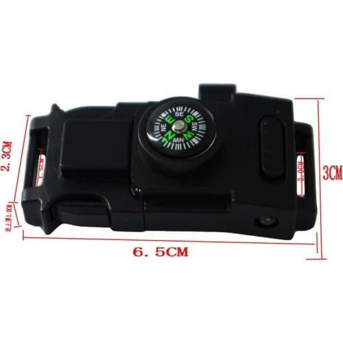 100pcs/pack LED Light Buckles For Umbrella Paracord Bracelets Survive Tools Whistle Compass Multifunction Paracord Bracelet