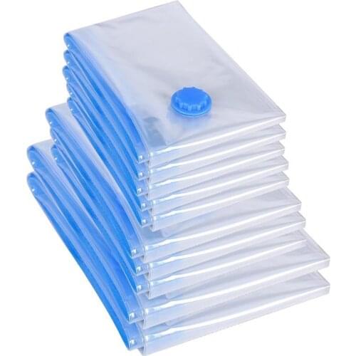 20 units / set-vacuum bag for home storage bag folding clothes valved transparent rim compressed closet organizer