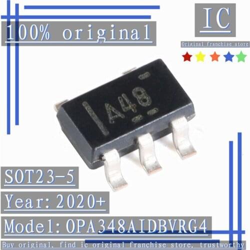 2020+100% Brand new original 10PCS-50PCS OPA348AIDBVRG4 SOT23-5 1MHz 45uA RRIO Single Operational Amplifier