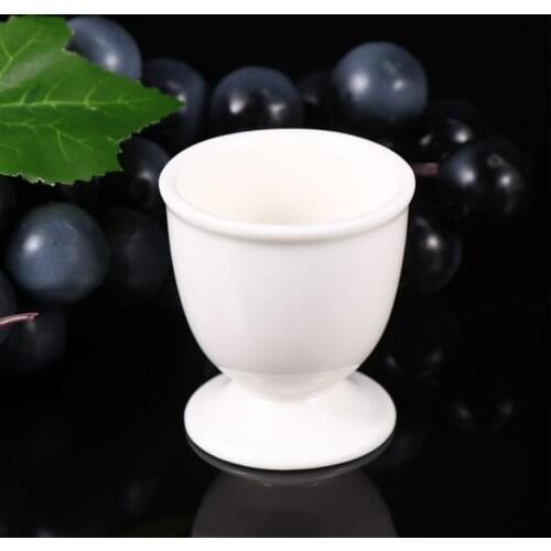 3pcs Porcelain Egg Cups White Egg Holder Boiled Egg Stand Tabletop Kitchen Tool for Breakfast Brunch