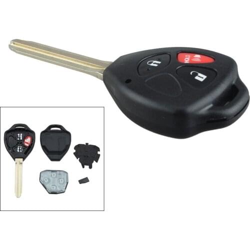 314MHz 3 Buttons Remote Car Key Fob with 67 Chip HYQ12BBY Replacement for Toyota Rav4 Yaris Venza Scion tC xA xC Camry 2007-2010