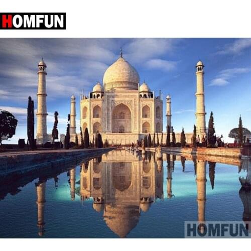 HOMFUN Full Square/Round Drill 5D DIY Diamond Painting "Religious castle" Embroidery Cross Stitch 5D Home Decor Gift A07579