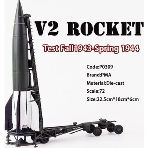 Army Missile Model 1/72 German V-2 Ballistic Missile System V2 Missile Model 1943 Fine Military Model Collection Adult Toys