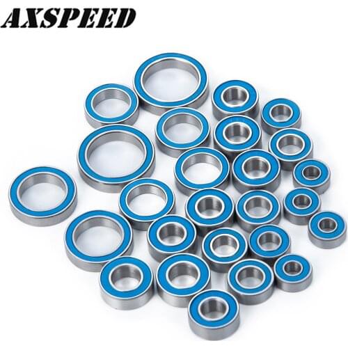 AXSPEED 26PCS Bearing Kit for 1:10 Traxxas TRX-4 TRX4 RC Crawler Car Blue Ball Bearing Parts