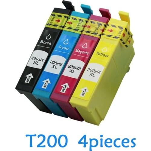 T200XL Ink Cartridges For Epson T2001 T2002 T2003 T2004 Workforce WF 2510 2520 2530 2540 XP-100 XP 200 300 310 400 410 printer