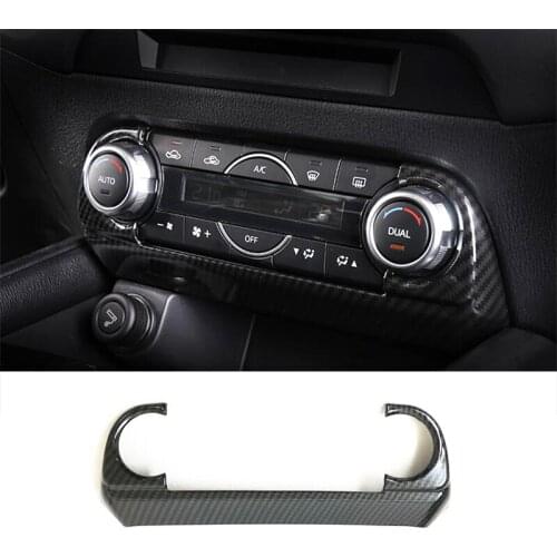 For Mazda CX-5 CX5 Accessories 2017 2018 ABS Matte/Carbon fibre Car air conditioner Switch panel Cover Trim Car Styling 1pcs