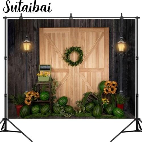 Summer Watermelon Farmers Market Photography Backdrops Children Birthday Cake Smash Photo Props Studio Booth Background