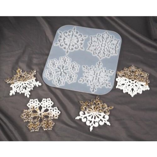 Snowflake Coaster Mold 4 inch Coaster Silicone Mold DIY Geode Coaster Candle Holder Craft Decorations Mould Craft Tool Drop Ship