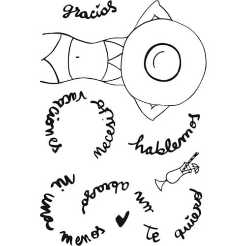 Girl stamp Clear Stamp for Scrapbooking Transparent Silicone Rubber DIY Photo Album Decor A168